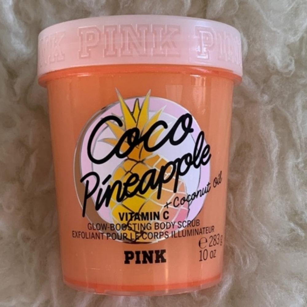 New Victoria’s Secret PINK Coco Pineapple Glow Boosting Body Scrub